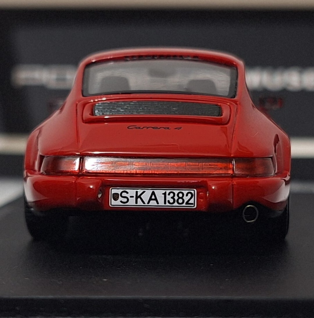 Porsche 911 964 Carrera 4 1989 India Red 1:43 Spark S3415 Porsche