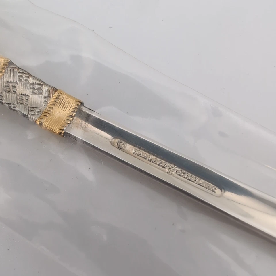 Wallace Golden Aegean Weave Sterling Silver Teaspoon - 6 5/8" - New in Package - Image 3 of 3