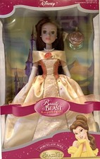 NIB DISNEY PRINCESS BELLE BRASS KEY KEEPSAKE Porcelain Doll unopened prestine 04