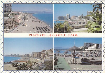Postkarte Costa Del Sol Playas Strände Torremolinos Marbella Fuengirola Ref MDQ