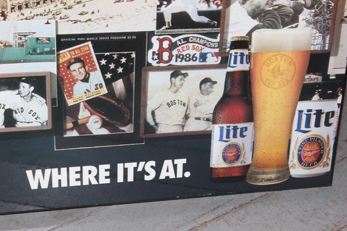 Placa de madera 20x30 Miller Lite Salutes The Boston Red Sox 1989 - Imagen 7 de 16
