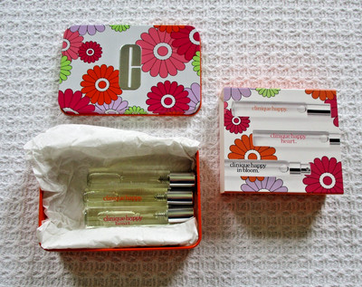 Clinique Happy Heart Perfume Spray Trio Tin Box Happy Heart & Bloom 2007
