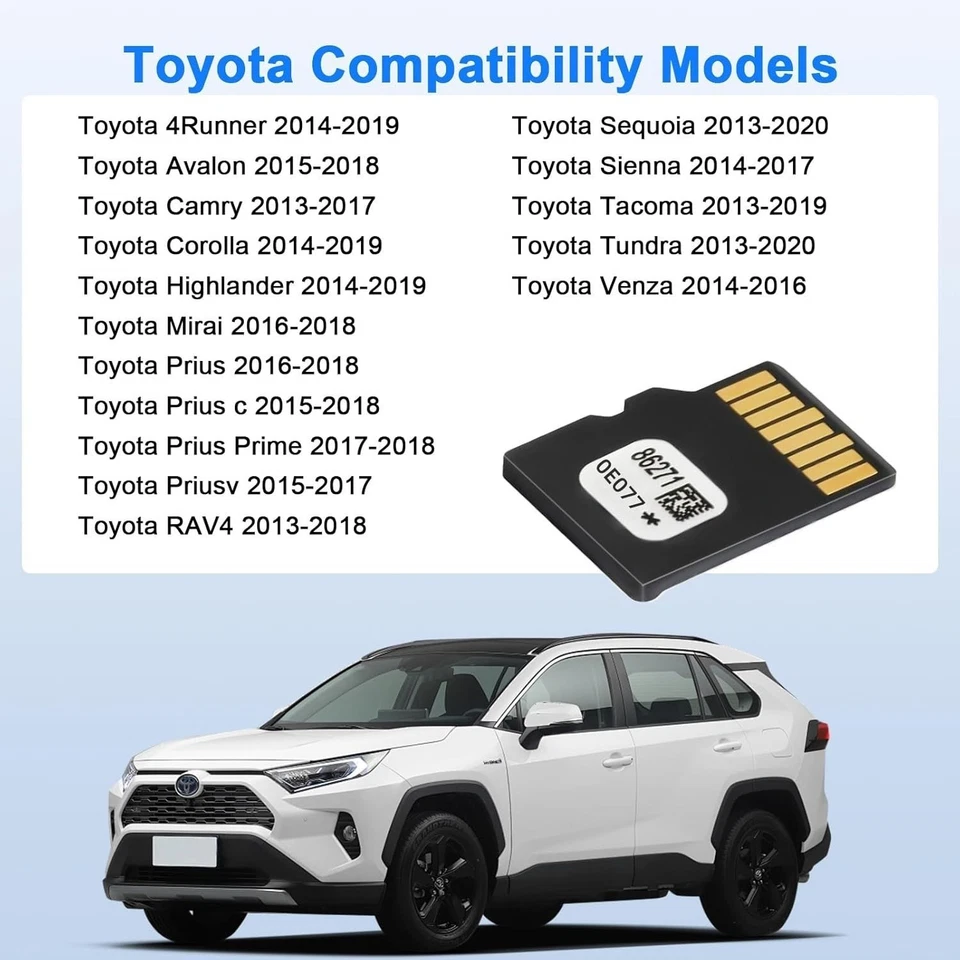 🔥2025 Maps Updated 86271 0E077 Navigation GPS SD Card For Toyota Prius 4 Runner - Изображение 3 из 4