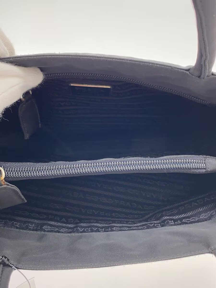 PRADA Handbag Nylon BLK Solid Authentic Rare Exce… - image 6