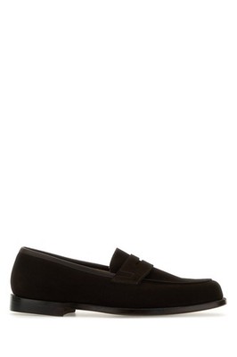 CROCKETT&JONES Grantham 2 Dark Oak Suede Loafers New & Authentic