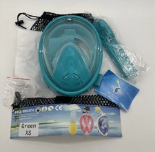 Free Breath - Full Dry Snorkeling Mask Anti-Fog Free Breathing XS - Blue