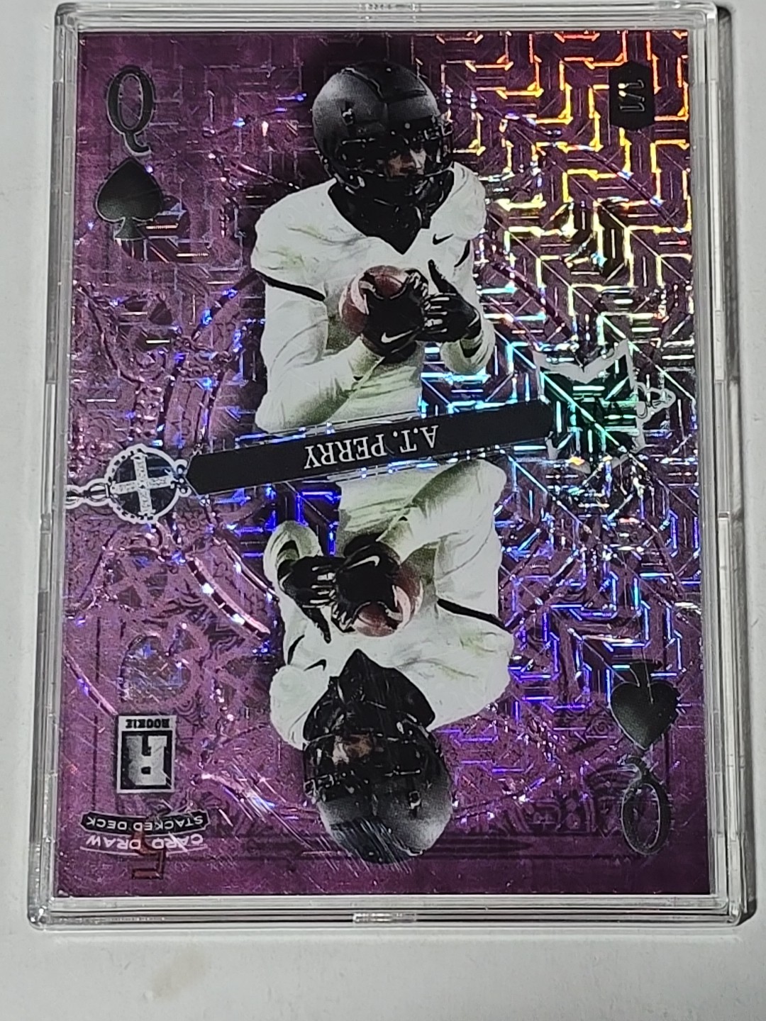 2023 Wild 5 Card Draw Stacked Deck Purple Mojo Mirror 1/1 AT Perry RC Queen 
