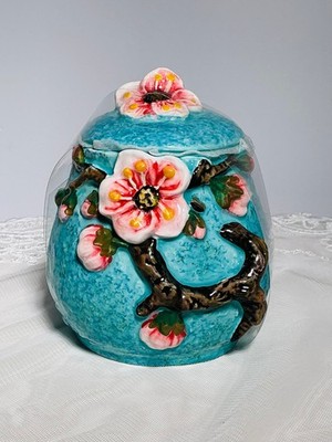 CornerRuby Starry Flora Collection Iris Cookie Jar, Sugar Bowl & Canister with