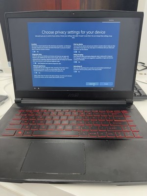 MSI Laptop Intel Core i5-10300H GTX 1650 Max-Q 8GB RAM 512GB SSD Black/Red