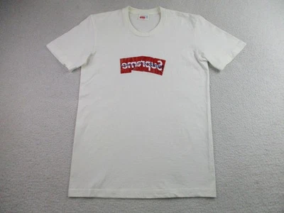Supreme Comme des Garcons Shirt Mens Small White Box Logo Tee Collaboration Rare - Photo 1/4