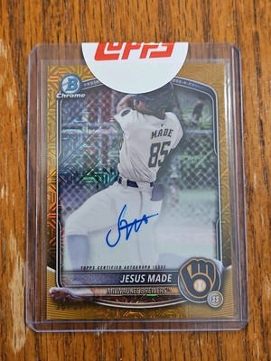 その他 Sean Murphy Auto Bowman Chrome Gold 2025 Bowman Chrome Jesus Made GOLD Refractor Auto /50 CENTERED