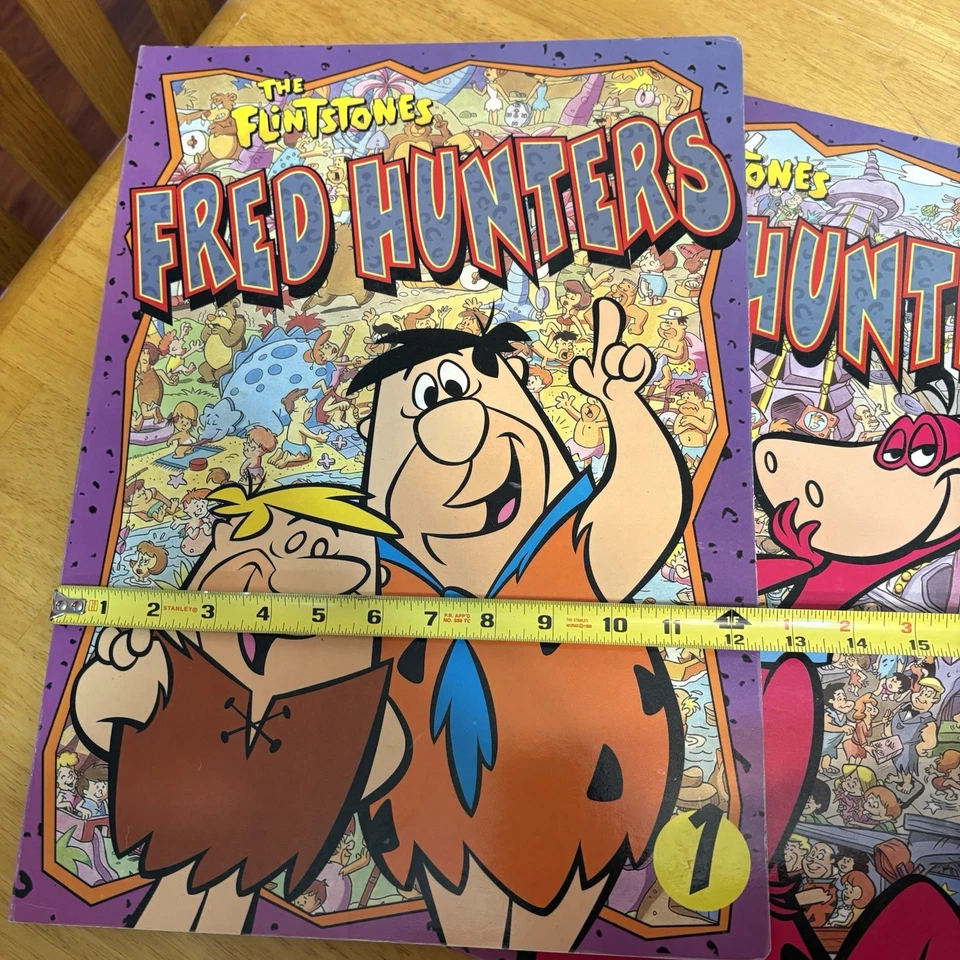 Big Face Books The Flintstones Fred Hunters Jumbo Board Seek Set Of 3 Vintage Foto 2 de 4