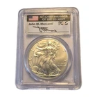 2011 S Silver Eagle PCGS MS70 FS. Mercanti Signature Flag 25th Anniversary Set