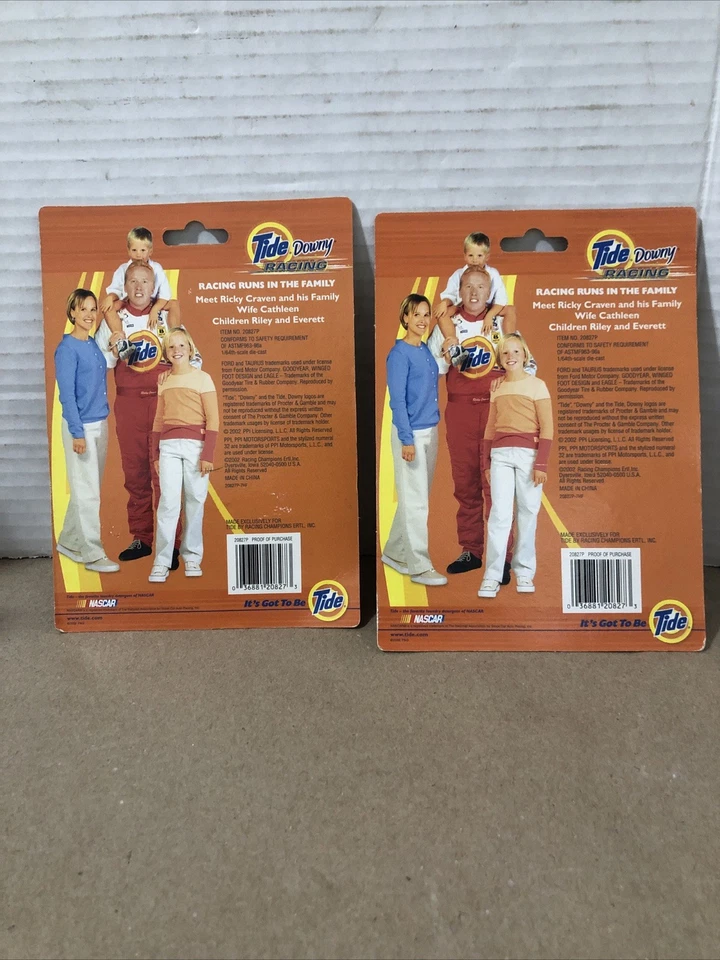 Ricky Craven NASCAR Tide Downy Racing Car 2002 Edición Coleccionista #32 Lote de 2 Foto 3 de 4