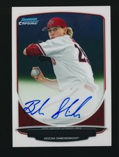 BRADEN SHIPLEY ⚾ 2013 Bowman Chrome Auto #BCA-BS Arizona Diamondbacks
