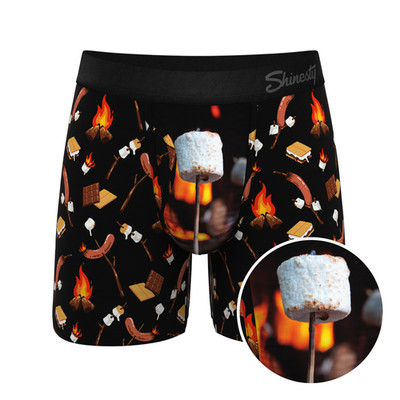 The S'more The Merrier: Campfire Ball Hammock  Pouch Underwear (With Fly)