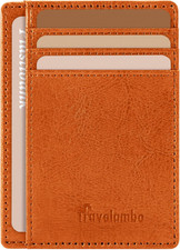 Slim Wallet Front Pocket Minimalist Leather RFID Blocking Medium Size