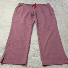 FIGS Technical Collection Kade Cargo Scrub Pants Womens XXL Pink T21004 Stretch
