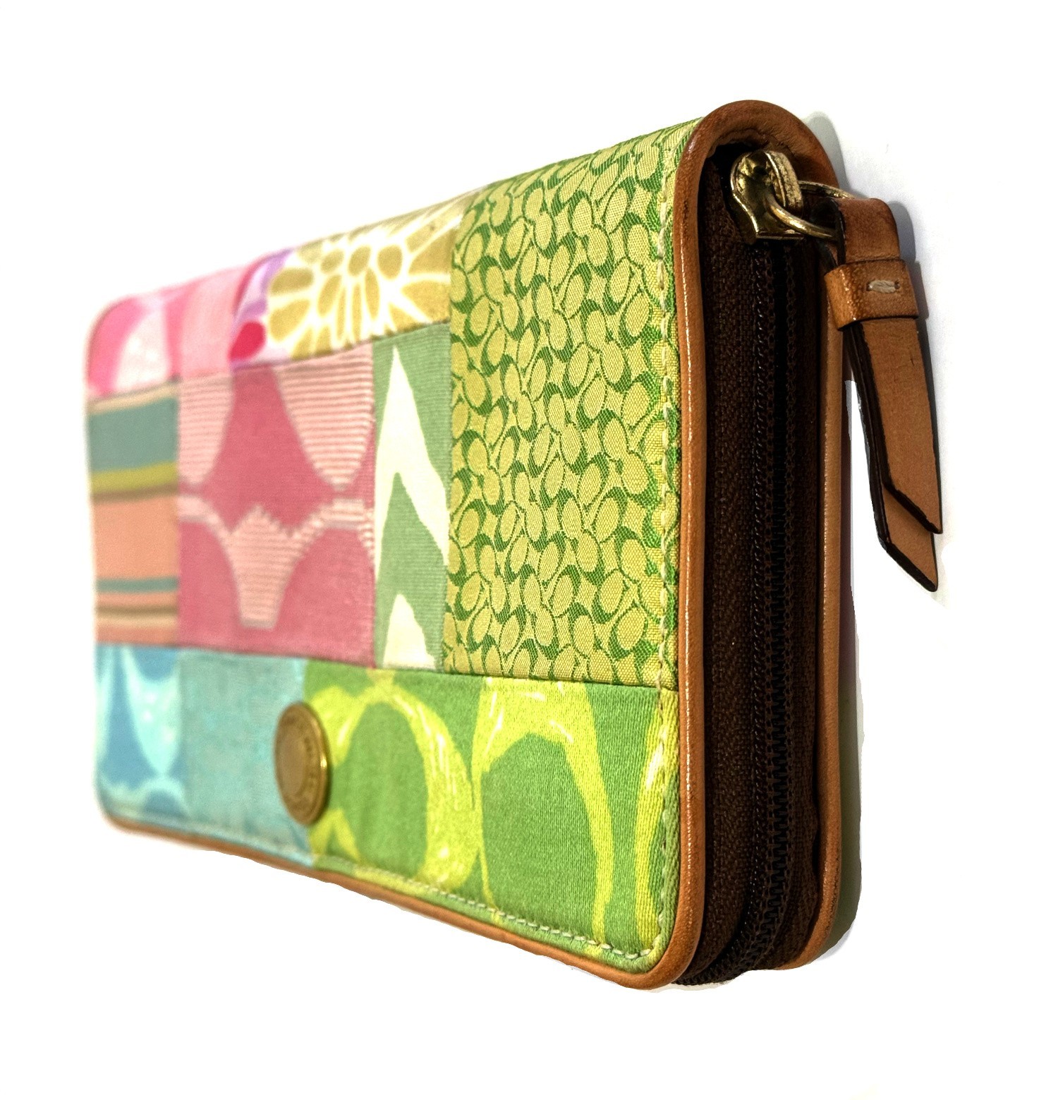 RARE Coach Y2K Hamptons Multi Patchwork Accordion… - image 6