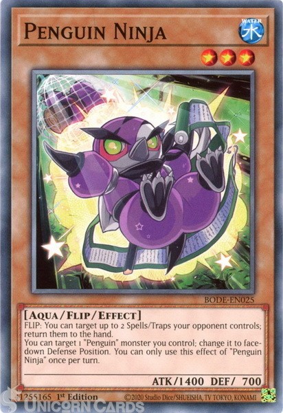 BODE-EN025 Penguin Ninja : Common : 1st Edition Mint YuGiOh Card