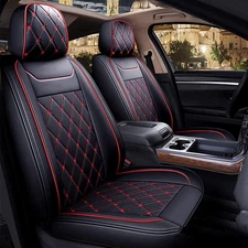 Full Set Car 5-Seat Covers Leather For Chevy Silverado GMC Sierra 1500 NEW