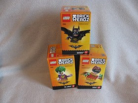 LEGO Brick Headz DC Batman 41585, Robin 41587, Joker 41588 Lot  NIB