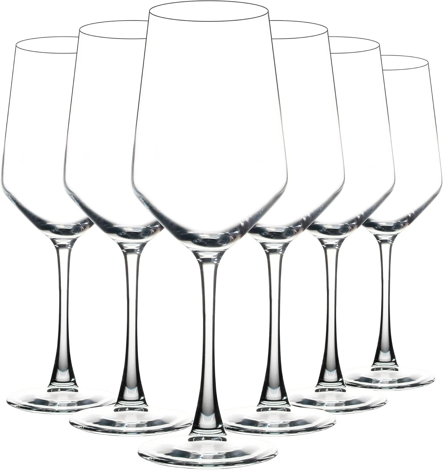 Wine Glasses Set of 6 13 Oz Red/White Wine Glass W/ Stem Perfect Home Restaurant