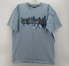 VINTAGE Southpole Shirt Boys XL Blue Spell Out Hip Hop Streetwear Y2K USA Made *