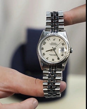 Rolex Datejust 36mm Reference 16234 Silver Dial Fluted bezel