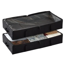 Under Bed Storage Containers, Closet Organizers and Storage Bins, 2 Pack Unde...