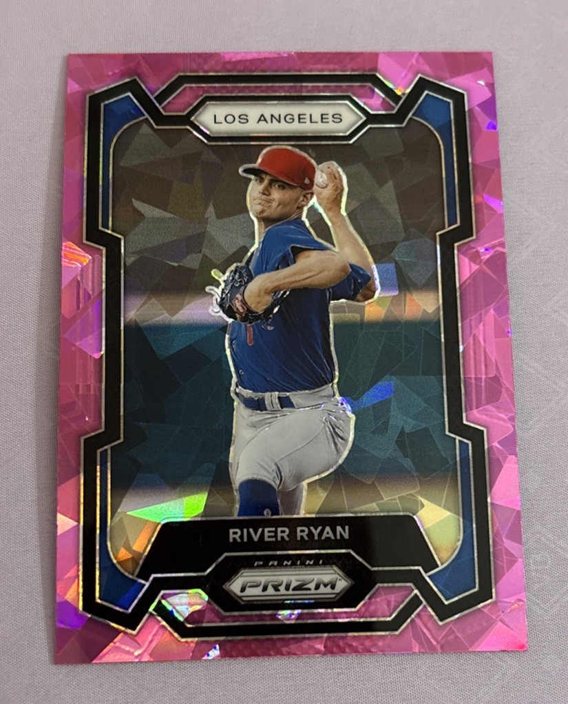 2024 Prizm Baseball Pink Cracked Ice #78 River Ryan Los Angeles