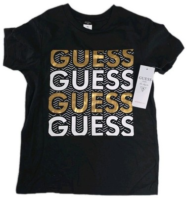 ????Guess small (8) girls Black cotton tee S11