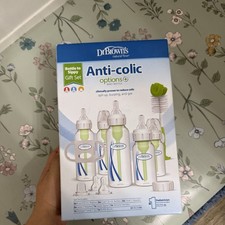 Dr. Brown's Anti-Colic Bottle  Sippy Gift Set Soft Silicone Spout 8oz