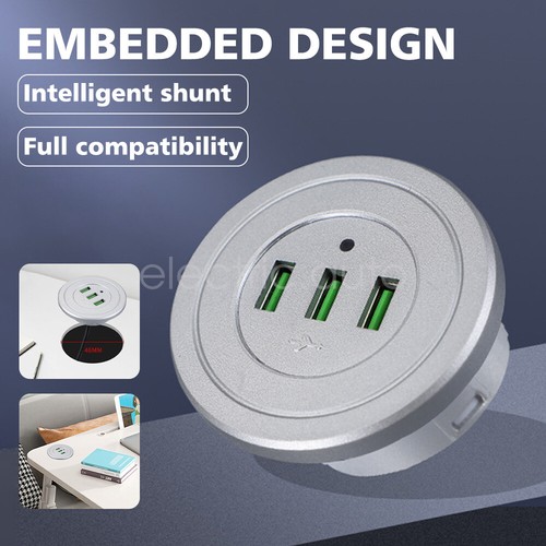 3-Port USB Ladestation Embedded Design Desktop USB Ladegerät Schnellladen - Bild 1 von 23