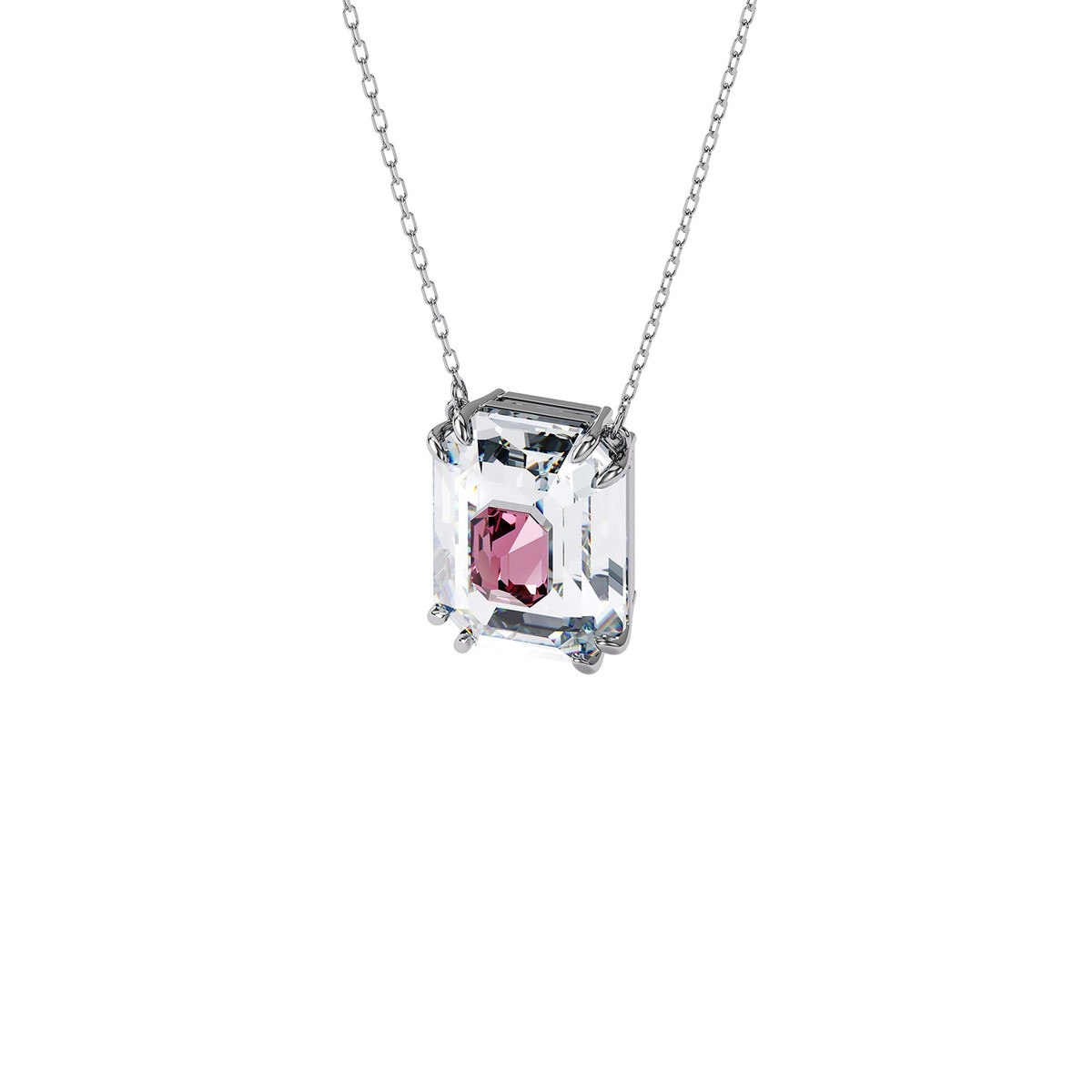 SWAROVSKI ネックレス 5608647 シルバー Chroma Pink ロジウム Swarovski Crystal Chroma Necklace Pink Rhodium Plated