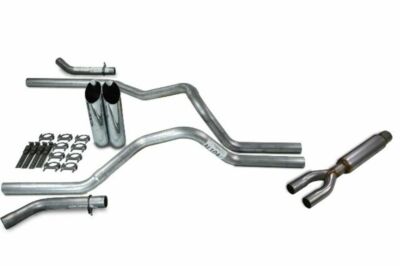 Chevy GMC 1500 19-25 2.5'' Dual Exhaust Kits Glasspack Corner Exit Slash Tips