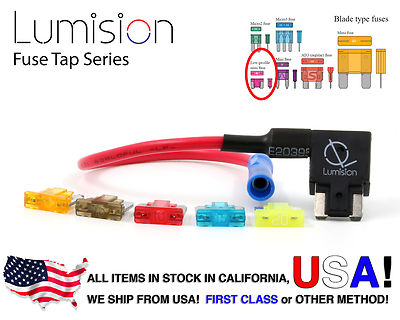 ADD-A-CIRCUIT BLADE STYLE ATM LOW PROFILE MINI FUSE HOLDER FUSE TAP + FUSE SET