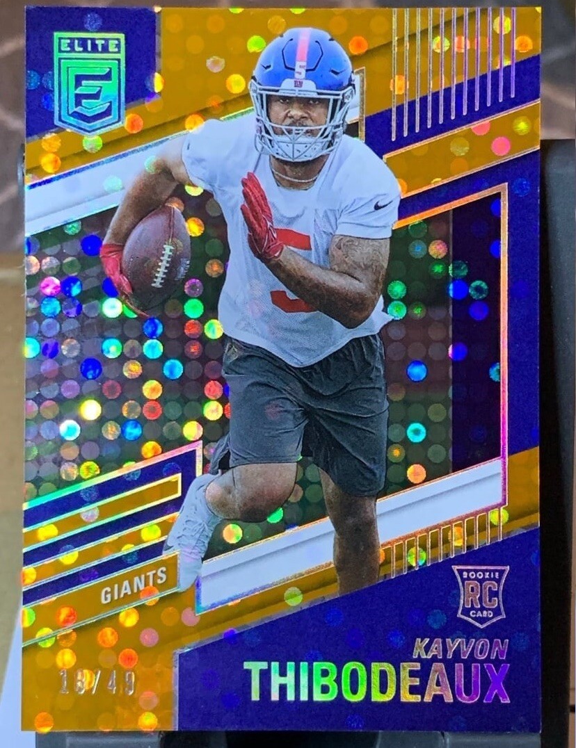 2022 Donruss Elite Kayvon Thibodeaux RC Orange Disco 18/49 Giants