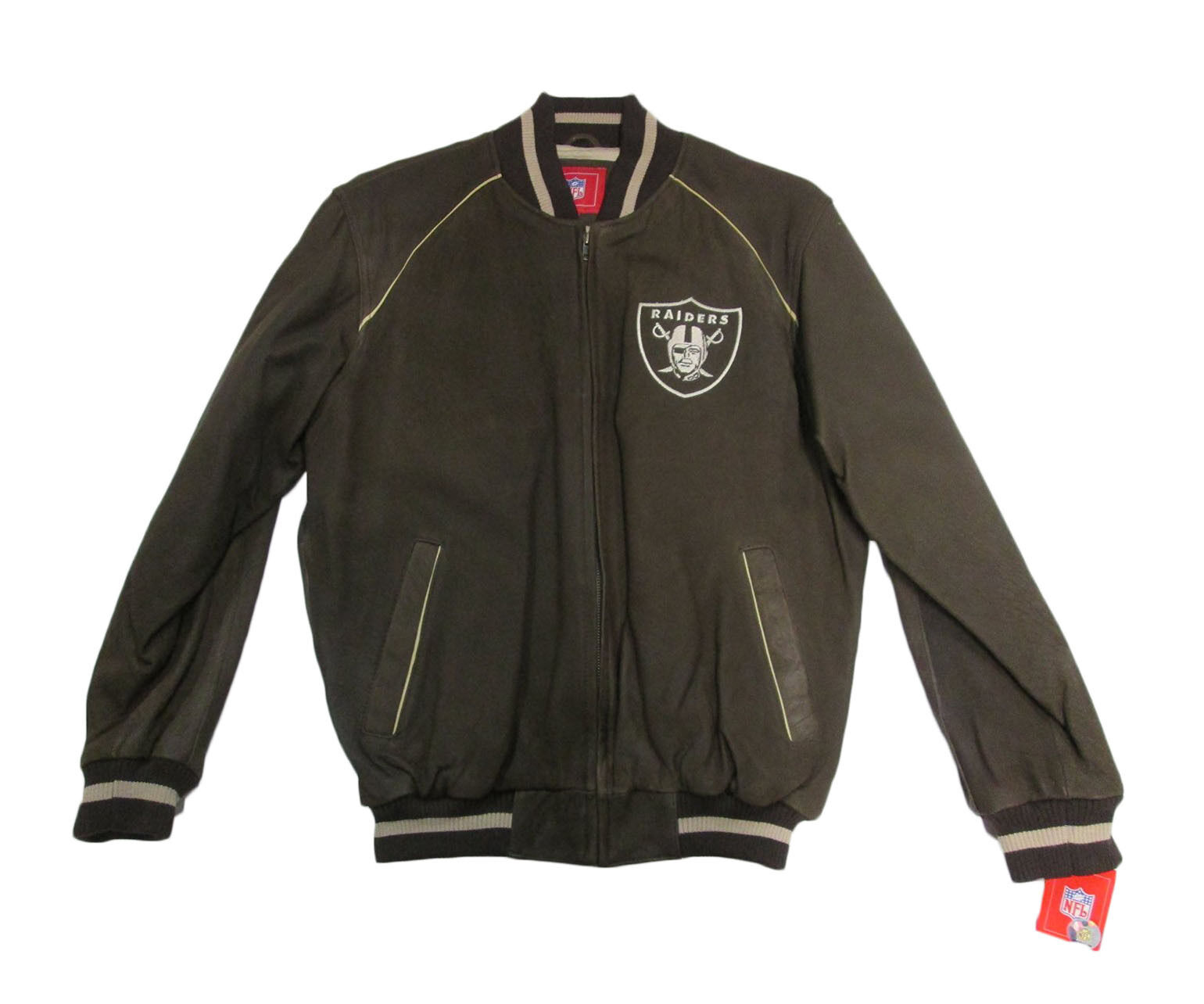 Oakland Raiders NFL G-III Men's Genuine Soft Leather Jacket