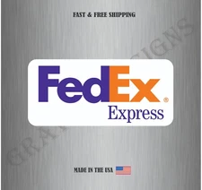 FedEx Express Postal Service Vinyl Sticker Window Bumper Decal Water Resistant