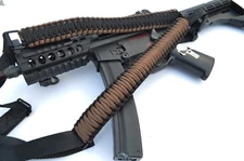 Tactical 550 Paracord Rifle Gun Sling Single Point Quick Detach DARK EARTH