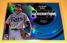 2022 Topps Chrome Update Shane Baz Blue Generation Now RC #GNC-15 Rays baseball 