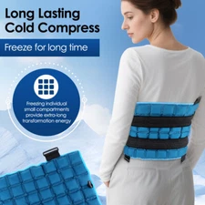 Reusable Hot Cold Pack 13x22" Neck/Knee/Shoulder Pain Relief with Elastic Straps