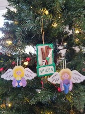 Avon Knit Tapestry Christmas Tree Ornaments S...