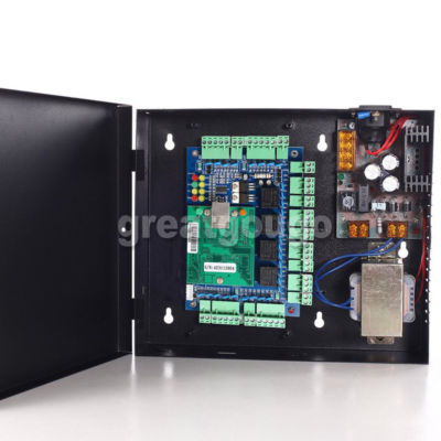 4 Door 4 Readers TCP/IP Access Control System 220V Power Supply Box Software T&