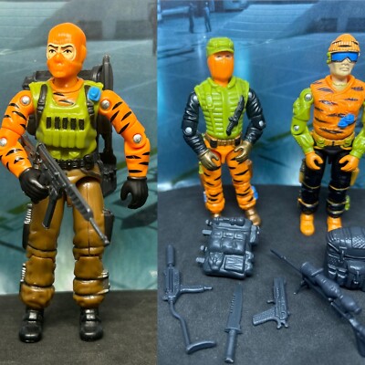 Gi Joe Black Major Tiger Force Beach Head Shockwave Low Light Tigerforce Lot Set