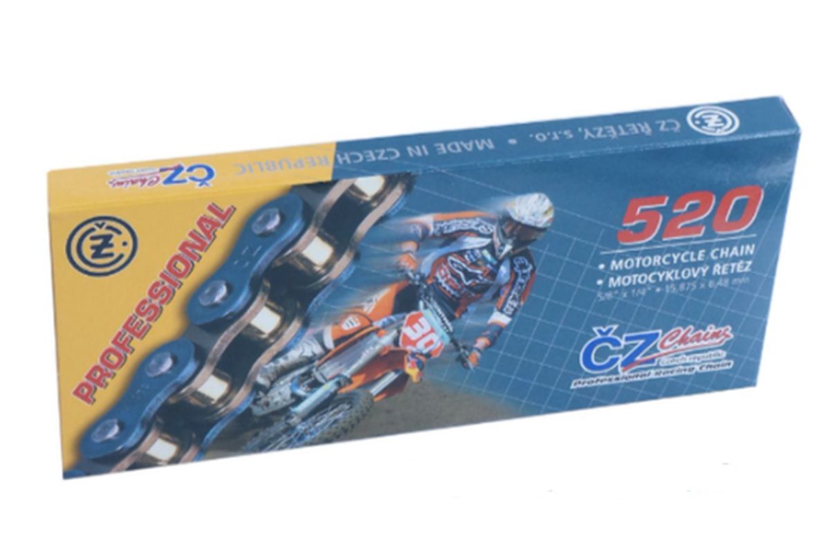 Chaîne transmission 520 EC 110 maillons pour moto tout terrain