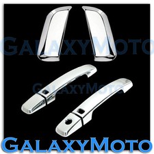 Chrome Trim Bezel 4 Door Handlesmart Keyhole Cover For 05-12 Nissan Pathfinder