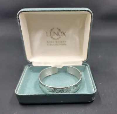 Lenox Kirk Stieff Rose Manor Pewter Cuff Bracelet New! Child's