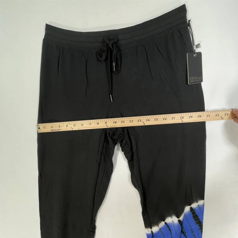 PJ Salvage Lounge Jogger Pants Women Large Stretch Elastic Waist Black Tie-Dye - Image 4 of 4